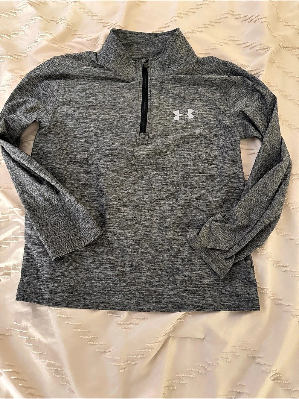 Under Armour Youth Half-Zip Pullover Gray Size 6